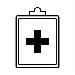 Obraz premium Medical Clipboard Icon Design Elements Illustration