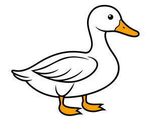 Obraz premium duck ,illustration outline isolated on white background