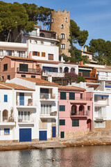 Fototapeta premium Mediterranean coastline traditional village of Begur. Girona, Catalonia. Spain