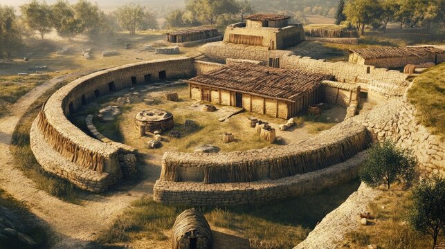 Ancient Neolithic Settlement:  A Digital Reconstruction of a Prehistoric Village