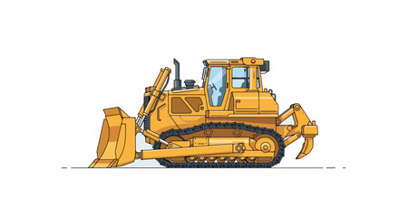 Fototapeta premium bulldozer vector illustration