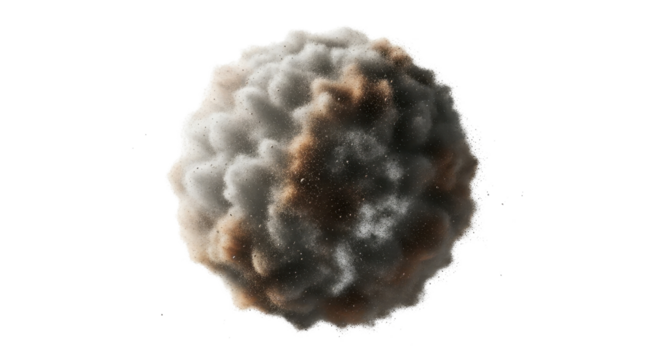 Abstract virus particle isolated on white background