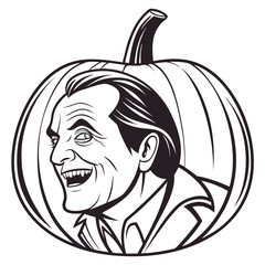 Vampire Halloween Pumpkin Illustration jack o lantern