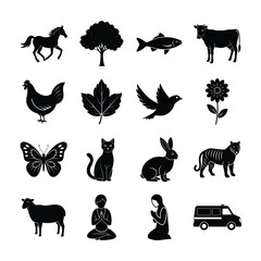 farm animals collection vector