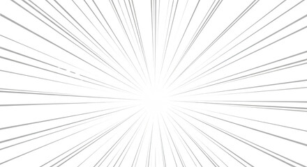 Obraz premium Abstract White and Gray Radial Speed Lines Dynamic Background Element isolated PNG with Transparent Background