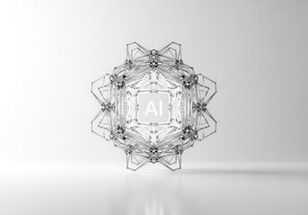 Generative AI Neural Network Algorithm Data Structure Futuristic Technology Concept