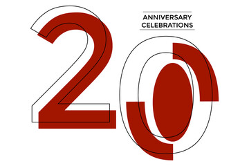 20 anniversary celebrations in red