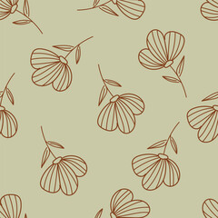 autumn leaves seamless pattern