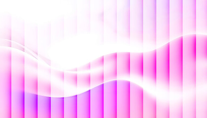 Fractal Glass Abstract Vertical Stripes with Blurry Pink and White Hues and Flowing Light Curves background