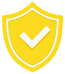 Shield with checkmark symbol. Security, protection, and safety concept.