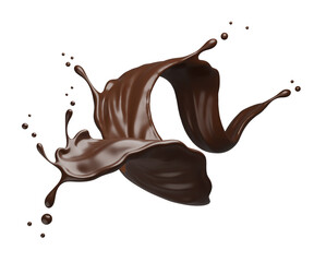 PNG Chocolate Splash 3D Rendering
