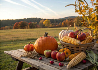 pumpkin and autumn leaves wallpaper
