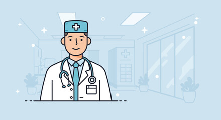 Doctor Mascot Vector Icon