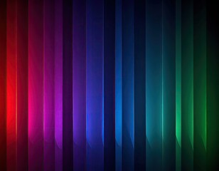 Colorful vertical bars gradient smoothly from red to green against a dark background