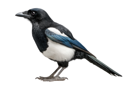 Side view of a Eurasian Magpie