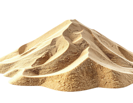 A detailed view of a mound of sand, sculpted by the wind and sunlight