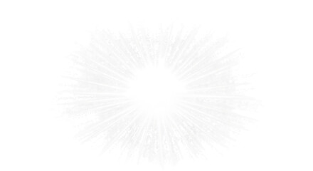 Naklejka premium White bright sunburst explosion light effect isolated on transparent background design element