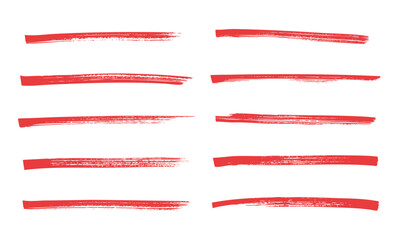 手書きのマーカーアンダーラインセット