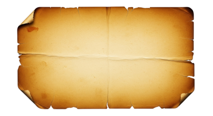 Aged and stained paper background for vintage design isolated PNG with Transparent Background