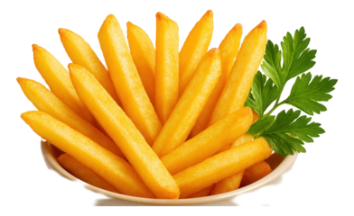 Ribboned omelet with thin strips of chicken, broccoli spirals, and black beans on a clear glass platter