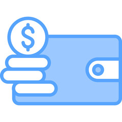 Fototapeta premium Finance blue icon