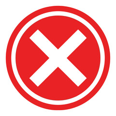 Obraz premium Vector art of red cross symbol inside a circle