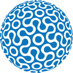 Blue Abstract Pattern Globe