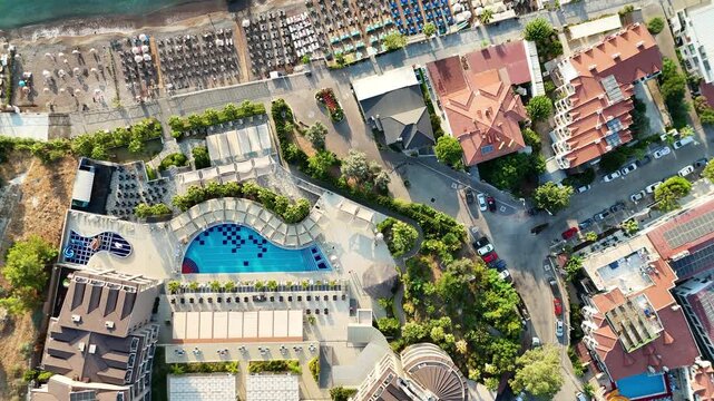 An Aerial Video of a Beach in Turunc, Turkey.