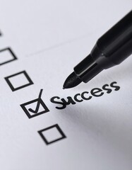 Checklist marking, word success