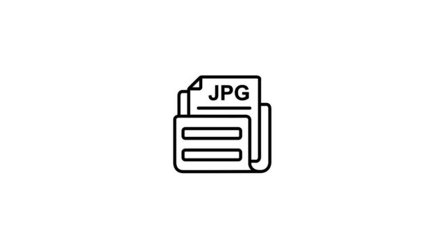 Simple Outline Icon for aJPGJPEG Image File Format jpeg picture