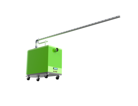 Green Industrial Humidifier for Mushroom Cultivation. Precision Humidity Control in Controlled Environments. Essential Agricultural Fogger for Optimized Grow Rooms. Pengembun Budidaya Jamur.