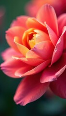 Blurred vibrant hues, overlapping petals suggest blooming flora , petals, hues, abstract