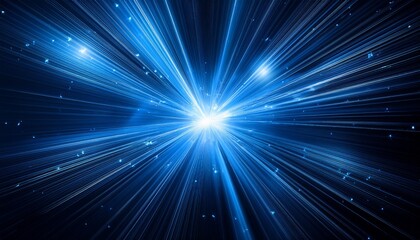 Naklejka premium Abstract Blue Star Effect