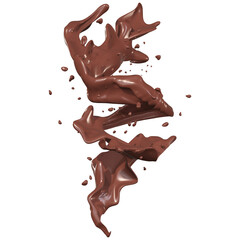 chocolate splash isolated Illustration 