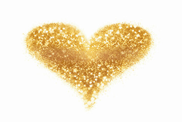 Gilded Heart Golden Heart isolated watercolor vector illustration svg
