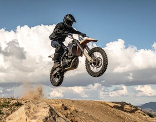 motocross rider in the desert