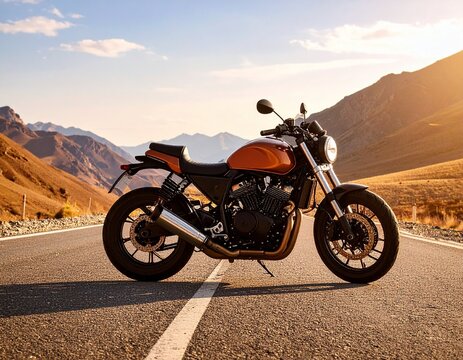 motorcycle on the road in the country