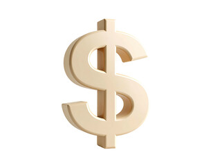 Obraz premium A gold-colored, 3D dollar sign isolated against a black background