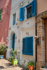Italy, Marche, Grottammare . colorful house in Grottammare