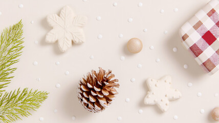 Festive New Year background with decorative elements and ample copyspace for creativity