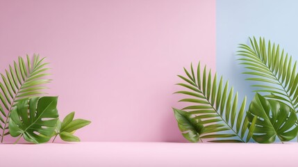 Beautiful tropical plants and lush green leaves with vibrant foliage creating a fresh natural home decor or outdoor botanical arrangement for modern interiors