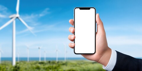 Modern smartphone held in hand showcasing sleek touchscreen interface with vibrant display, emphasizing innovative mobile technology and wireless connectivity in contemporary design