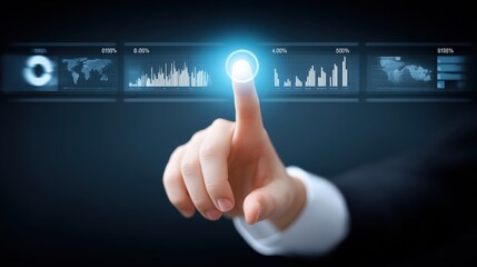 Futuristic digital technology interface showcasing innovative connectivity solutions, data analysis, cybersecurity, and modern digital transformation concepts