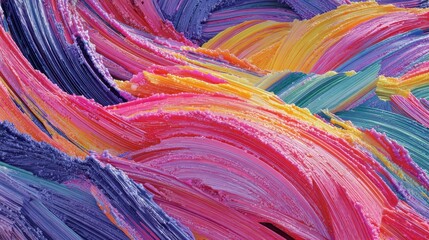 Abstract Swirls of Vibrant Colors - A Textured Visual Symphony.