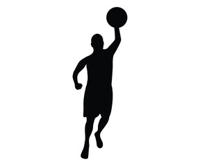 Basketball Player Silhouette Vector Dunking & Action Poses