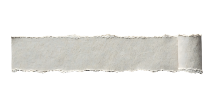 Torn Paper Edge Banner with Folded Corner for Creative Design and Text Placement Isolated on Black Background