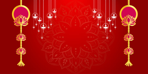 Traditional marigold flower garland toran vector, perfect for Indian Hindu wedding, navratri, dussehra, Diwali, karwa chauth festival decoration, floral border ornament design for celebration themes