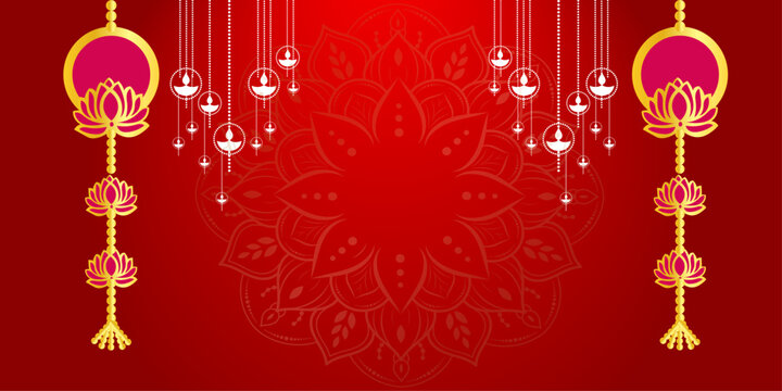 Traditional marigold flower garland toran vector, perfect for Indian Hindu wedding, navratri, dussehra, Diwali, karwa chauth festival decoration, floral border ornament design for celebration themes