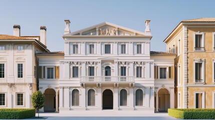 Obraz premium Venetian Style Mansion Architectural Rendering