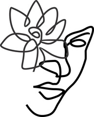 Woman Continous Line Art